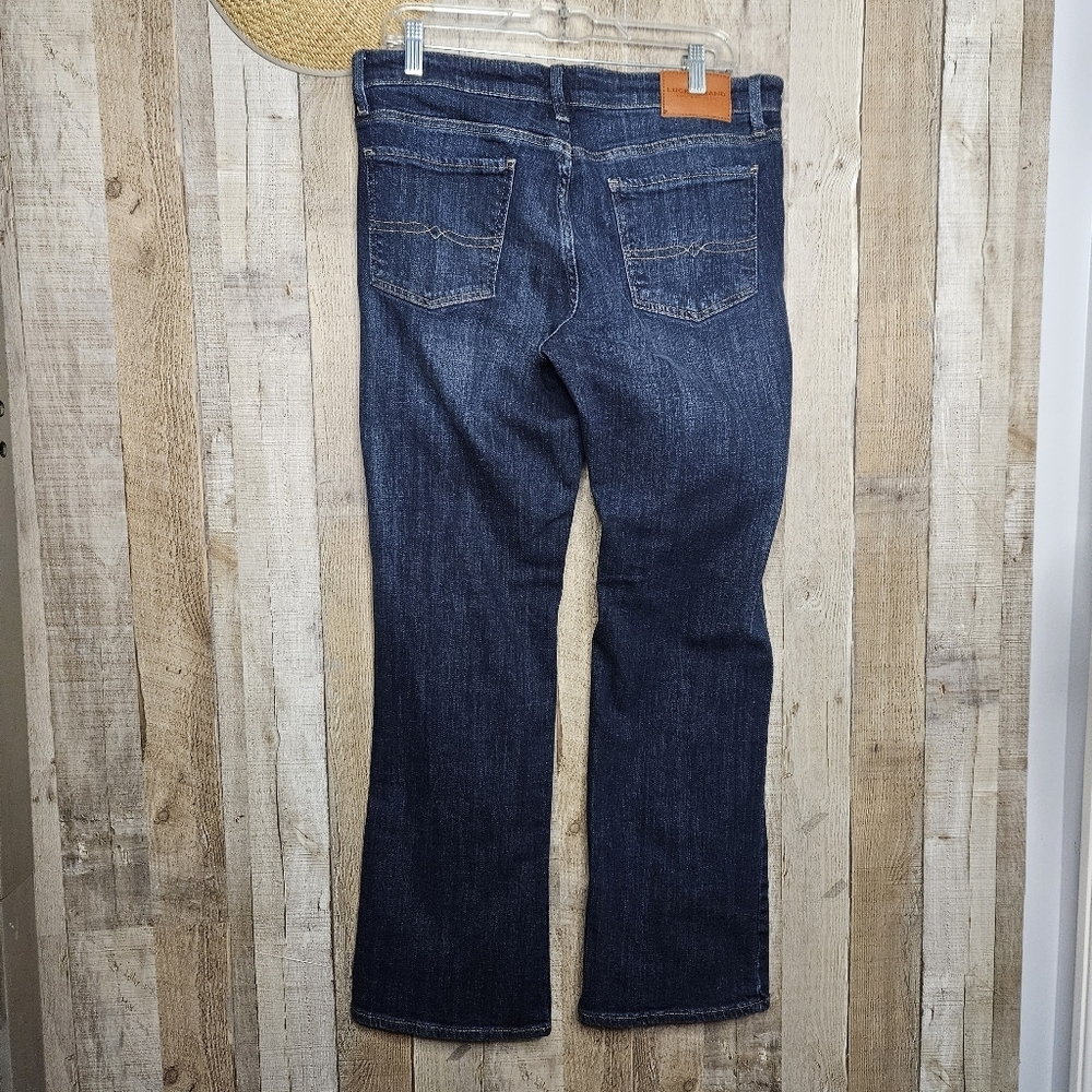 Lucky Brand Mid-rise Straight Leg Blue Denim Jeans Size 12/31 Ankle - Picture 4 of 12
